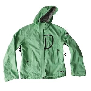 Marker Gore-Tex Hooded‎ Ski Jacket Women's Size 8 Waterproof Windproof Green